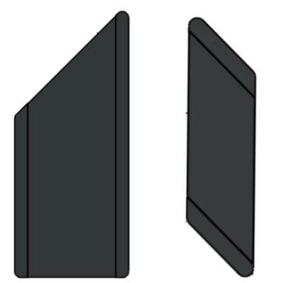 Set entretoise anthracite pour poteau H.95 cm