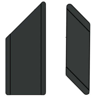 Set entretoise anthracite pour poteau H.180 cm