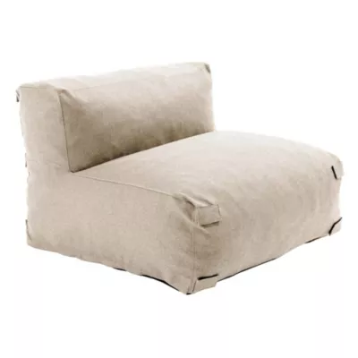 Fauteuil de jardin tissu polypropylène olefin beige Oviala Mixi