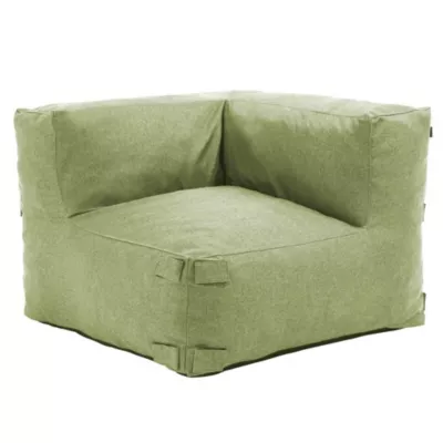 Fauteuil de jardin d'angle tissu polypropylène olefin vert Oviala Mixi