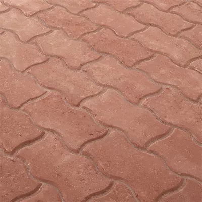 Pavé onde S rouge, au m²
