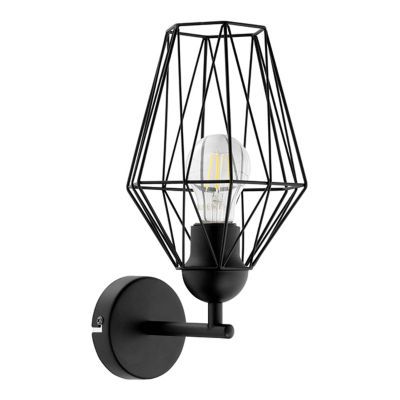 Applique murale Pingora métal noir mat E27 60W