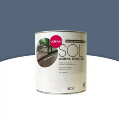 Peinture extérieure et intérieure sol Colours bleu nordique satin 0,5L