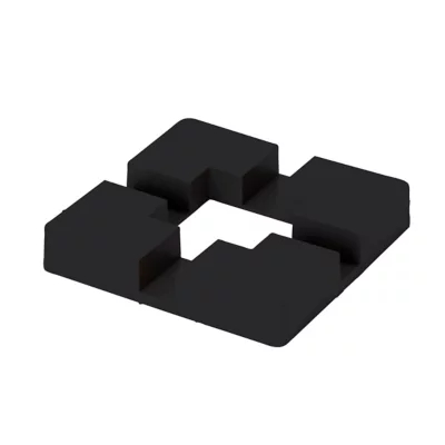 Cache platine carré plastique GoodHome Neva RAL 7021 anthracite 15,5 x h.3 cm