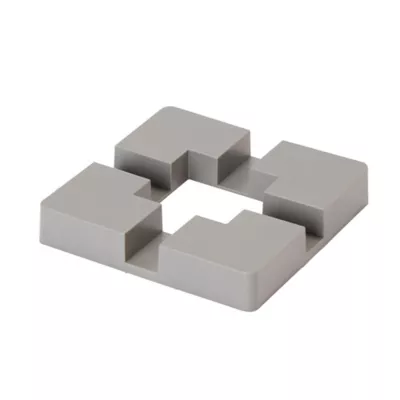 Cache platine carré plastique GoodHome Neva RAL 7039 taupe 15,5 x h.3 cm