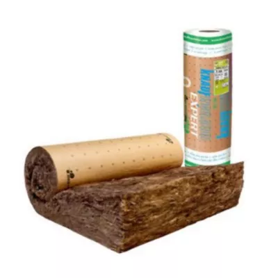 Lot 5+1 rouleaux laine de verre comble Knauf kraft - 1,2 x 2,6 m ép.300 mm
