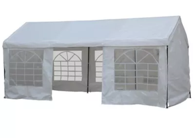 Tonnelle de réception autoportante acier et polyester Blooma Betty 3 x 6 m