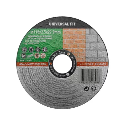 Disque de coupe pierre 115x2,5x22,2 mm Universel fit