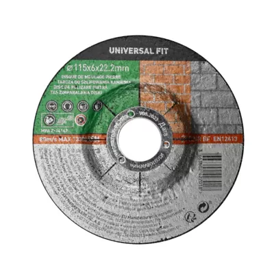 Disque de meulage pierre 115x6x22,2 mm Universel fit