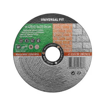 Disque de coupe pierre 125x2,5x22,2 mm Universel fit