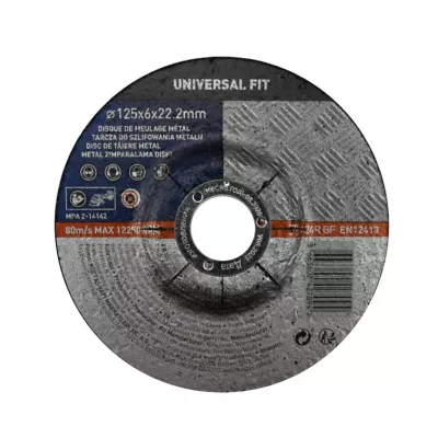 Disque de meulage métal 125x6x22,2 mm Universel fit