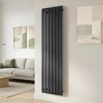 Radiateur eau chaude GoodHome Wilsona Vertical Anthracite 1 045 W
