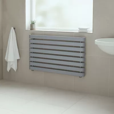 Radiateur eau chaude GoodHome Wilsona Horizontal Gris 726 W