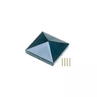 Chapeau carré métal Blooma RAL 7021 anthracite 9 x 9 cm vendu par 4 pièces