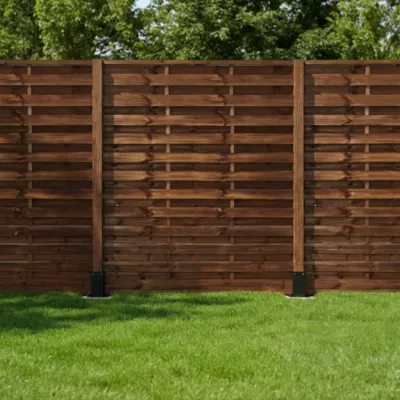 Panneau droit bois Blooma Arve marron 30 mm 180 x h.180 cm