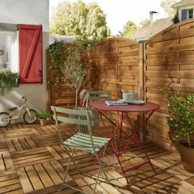 Panneau arc bois Blooma Arve marron 30 mm 90 x h.180 cm