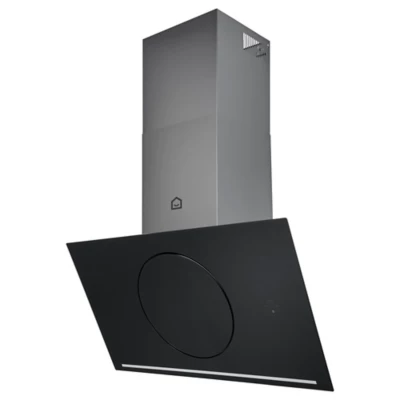 Hotte inclinée connectée en verre GoodHome GHAGRO90, 90cm