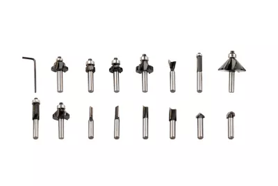 Fraise de défonceuse Universal 8 mm, en coffret de 15 pièces