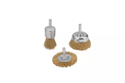 Brosse de ponçage acier pour perceuse Universal, 3 pièces