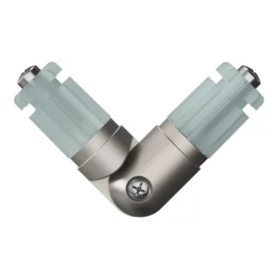Raccord coudé pour barre à rideau Athens GoodHome Ø19 mm gris