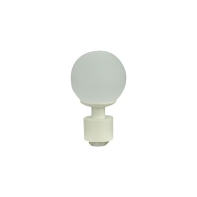 Embout boule pour barre à rideau GoodHome en verre 19 mm Anafi blanc
