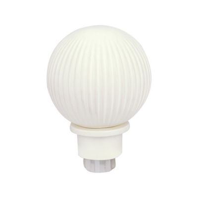 Embout boule pour barre à rideau GoodHome striée 19 mm Anafi blanc