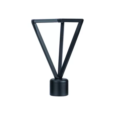 Embout triangle pour barre à rideau en fil fer GoodHome 19 mm Araxos noir