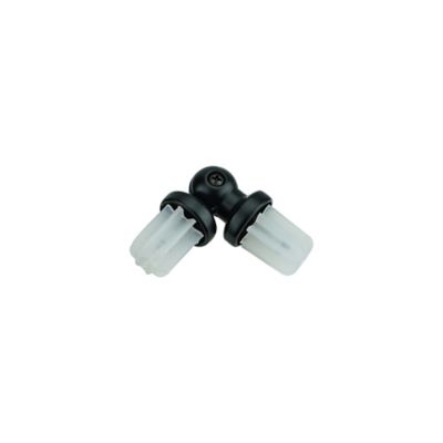 Raccord coudé pour barre à rideau Araxos GoodHome ⌀19 mm noir
