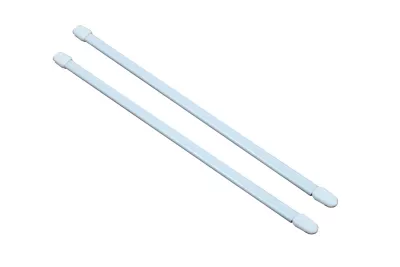 Kit barres de rideaux 70/100 blanc mat x 2