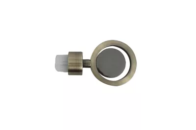 Embout disque pour barre à rideau GoodHome bicolore 19 mm Antiki or