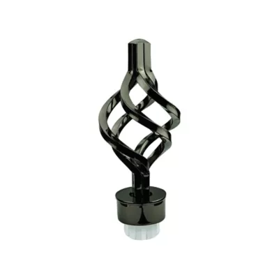 Embout sauge pour barre à rideau GoodHome 28 mm Kimlos noir