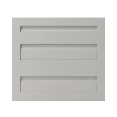 Façade de cuisine 1 tiroir et 2 casseroliers Garcinia gris ciment mat l. 80 cm x H. 72 cm GoodHome