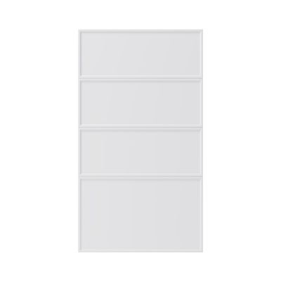 Façade de cuisine 3 tiroirs et 1 casserolier GoodHome Pasilla Blanc l. 39.7 cm x H. 71.5 cm