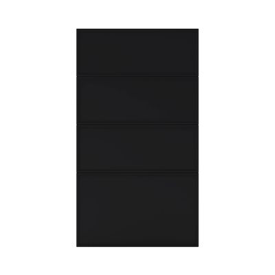 Façade de cuisine 3 tiroirs et 1 casserolier Pasilla noir mat l. 40 cm x H. 72 cm GoodHome