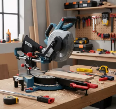 Scie à onglet Erbauer sans fil EMIS216S18-Li 18V brushless (sans batterie)
