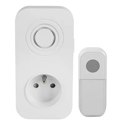 Carillon enfichable prise gigogne et bouton sans fil Blyss Soft Touch 36 mélodies