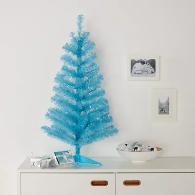 Sapin artificiel coloris bleu H.91 cm