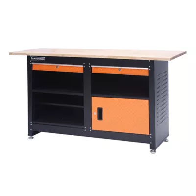 Établi fixe avec armoire Magnusson MFWB002 charge maxi 177 kg l.160 x P.60 x H.87,7 cm