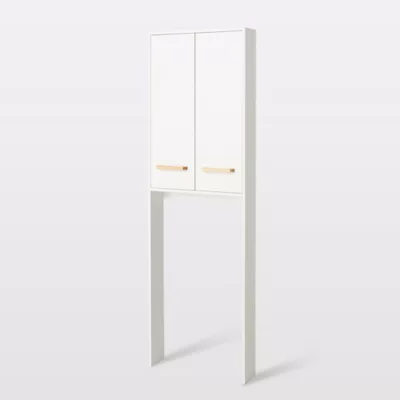 Armoire WC GoodHome Ladoga blanc L. 60 x H. 190 x P. 15 cm