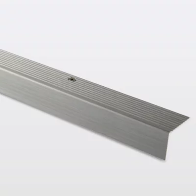 Nez de marche en aluminium décor argent foncé brossé GoodHome 35 x 25 x 900 mm