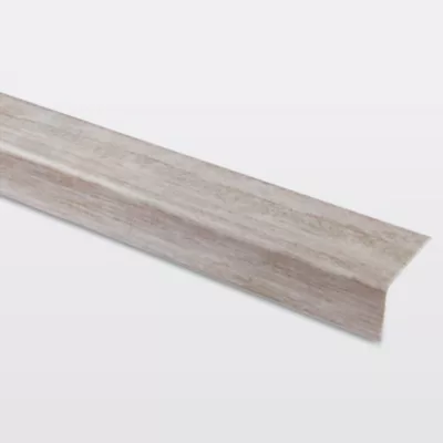 Nez de marche en aluminium décor bois gris GoodHome 35 x 25 x 1800 mm.