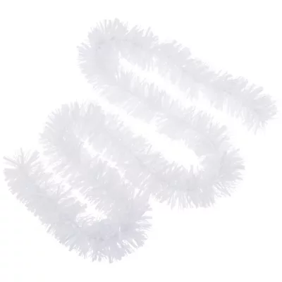 Guirlande de Noël coloris blanc finition brillante longueur 2 m