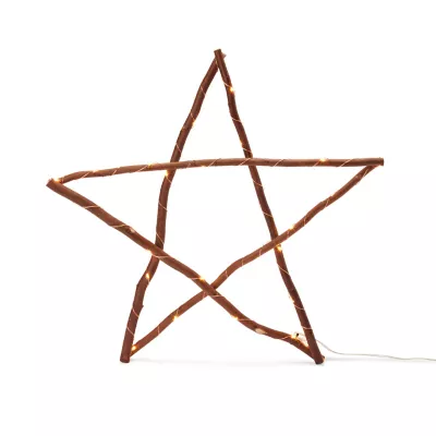 Etoile lumineuse bois cuivre 45 cm