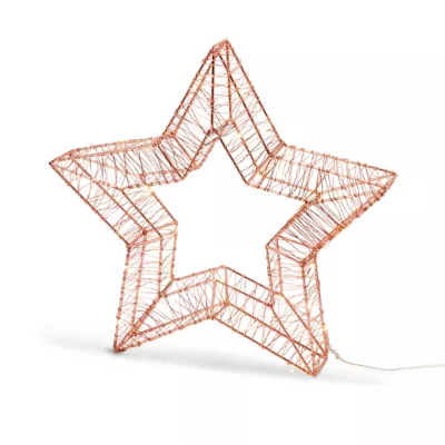 Etoile lumineuse cuivre 36 cm