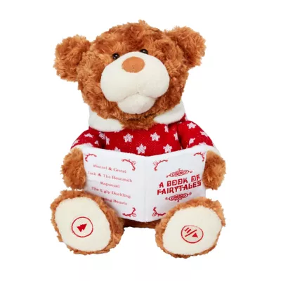 Peluche de Noël conteur des histoires ourson