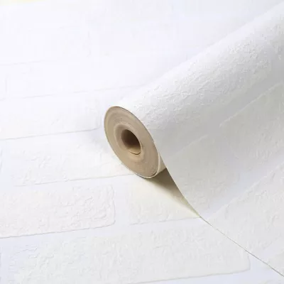 Papier peint vinyle sur intissé Grewia GoodHome blanc