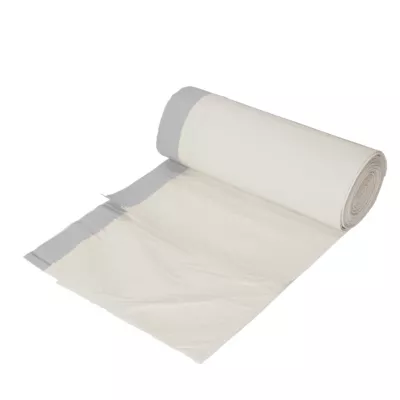 Sac poubelle vendu par 20 à poignée 50 L couleur blanc