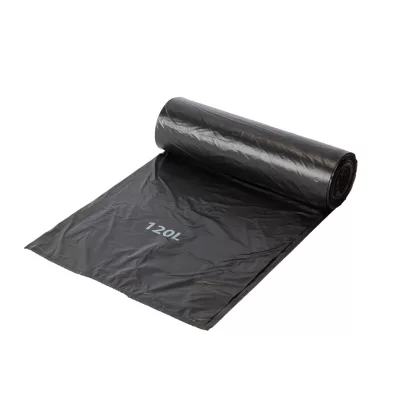 Sac poubelle vendu par 20 jetable de 120 L couleur noir