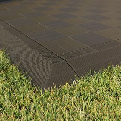 Angle de terrasse composite marron Angara Klikstrom 20 x 20 cm