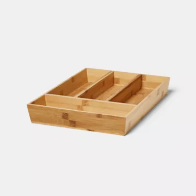 Range couverts GoodHome Nitaki bambou 30 x 42 cm, 4 compartiments